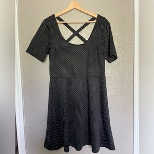 H&M black polka dot dress